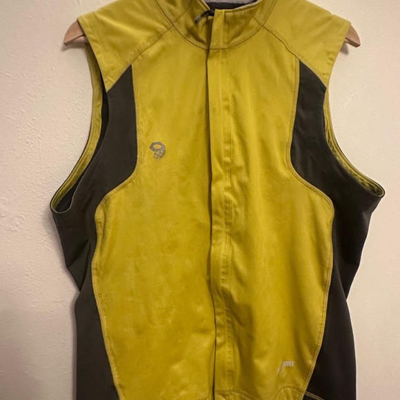 Mountain Hardwear Yellow and Black Vest windstopper soft shell size L biking - Picture 2 of 6